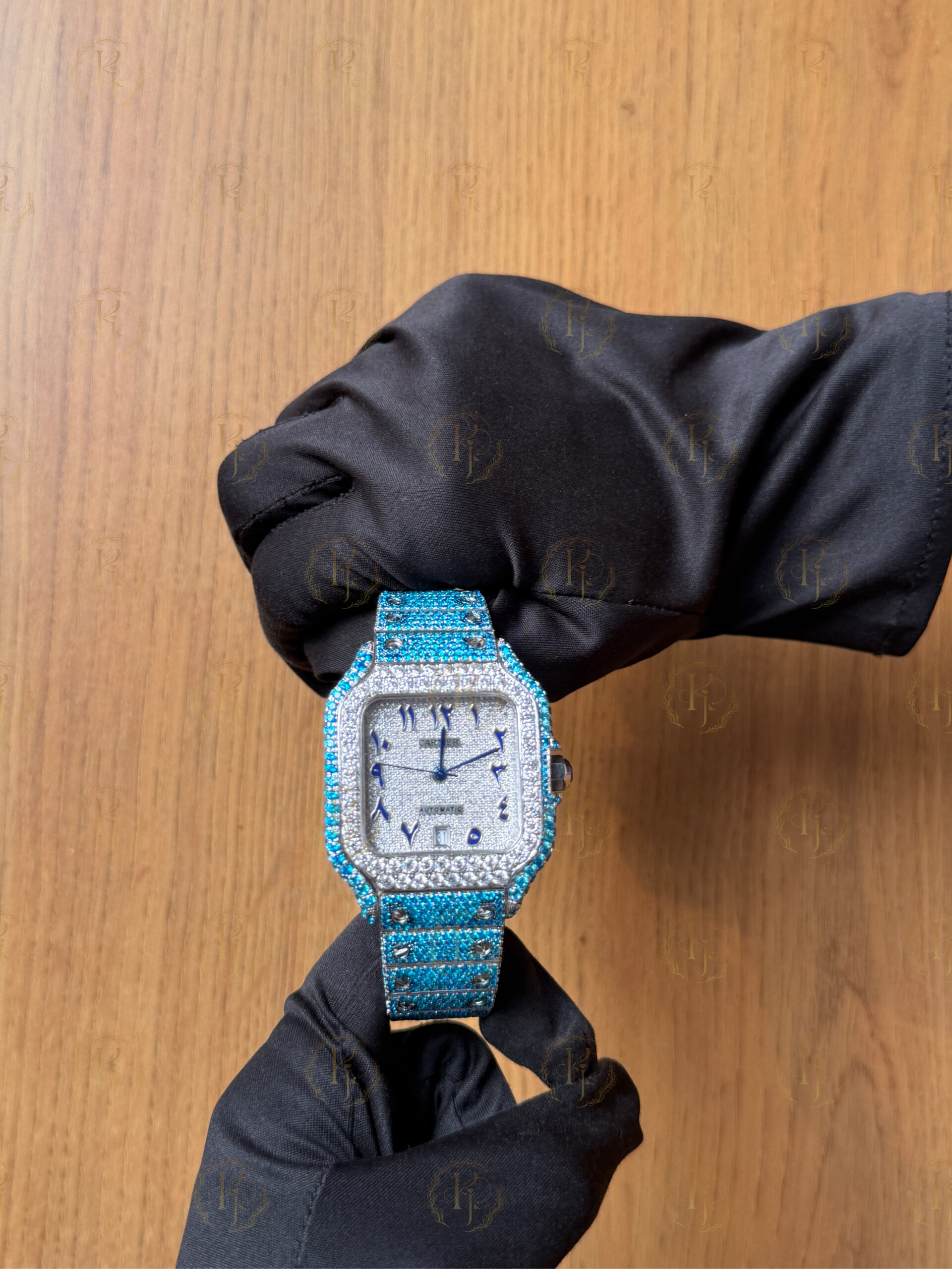 Cartier Arabic Blue Diamond watch with Japan Movement