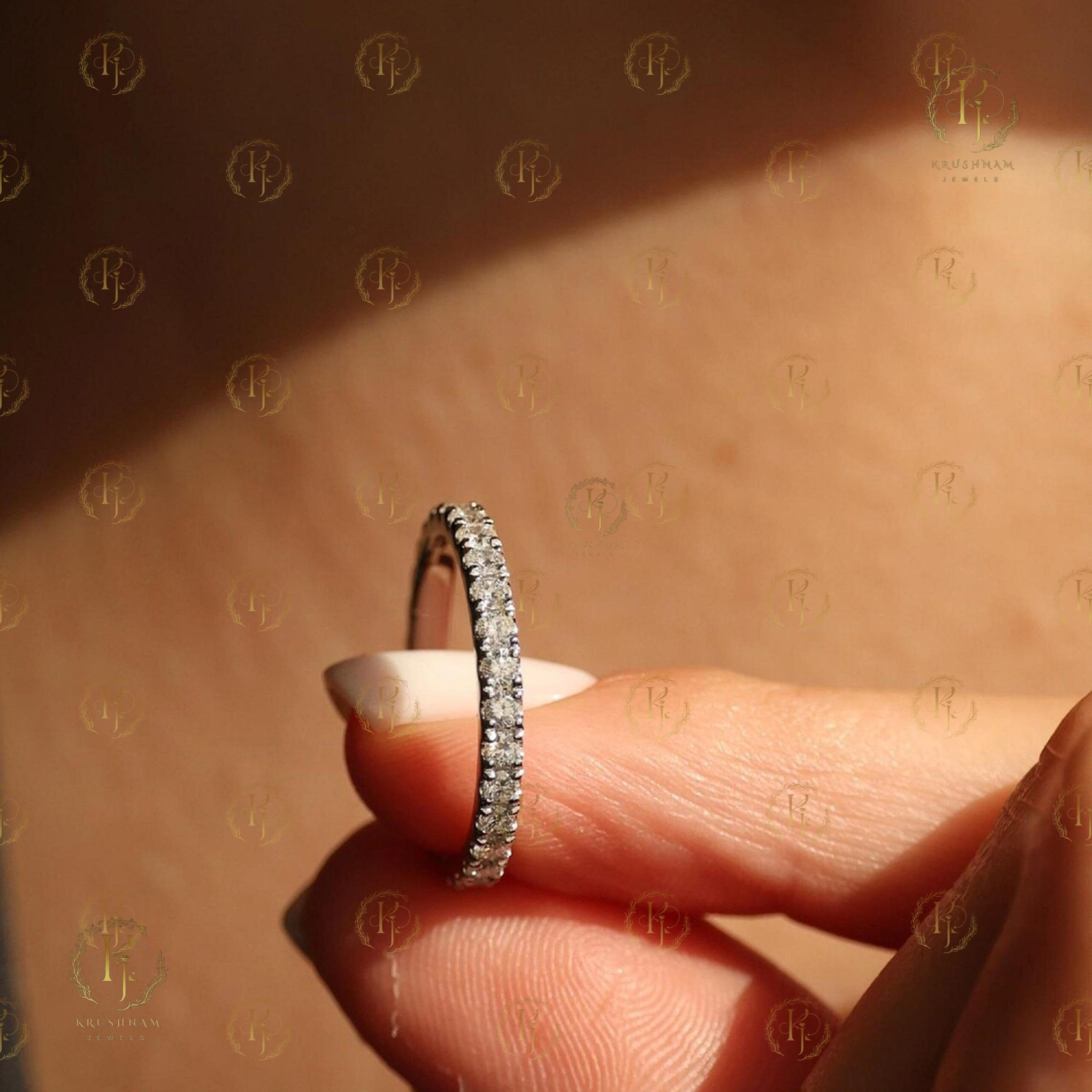 Small Round Diamond Ring with Yellow tone - Image 2