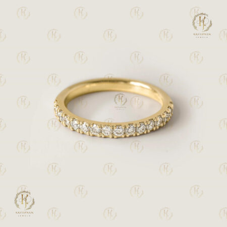 Small Round Diamond Ring with Yellow tone