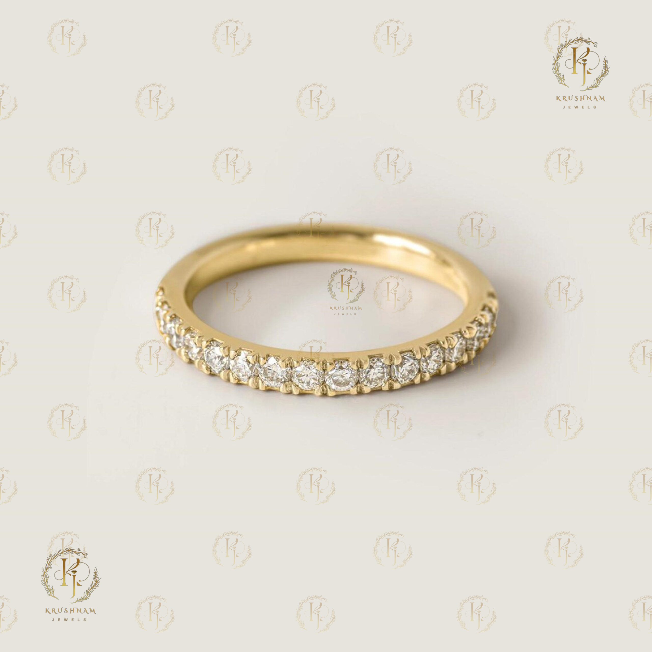 Small Round Diamond Ring with Yellow tone