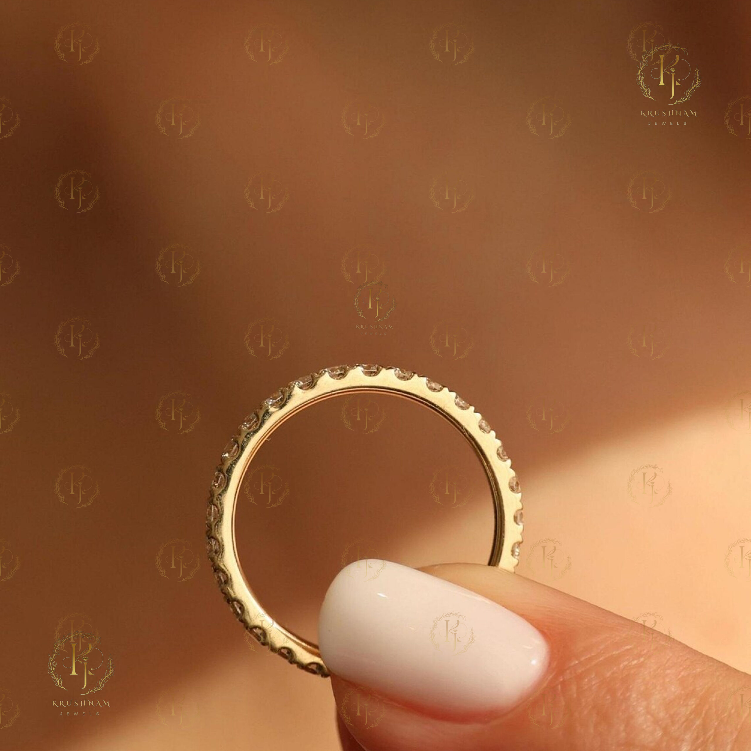 Small Round Diamond Ring with Yellow tone - Image 3