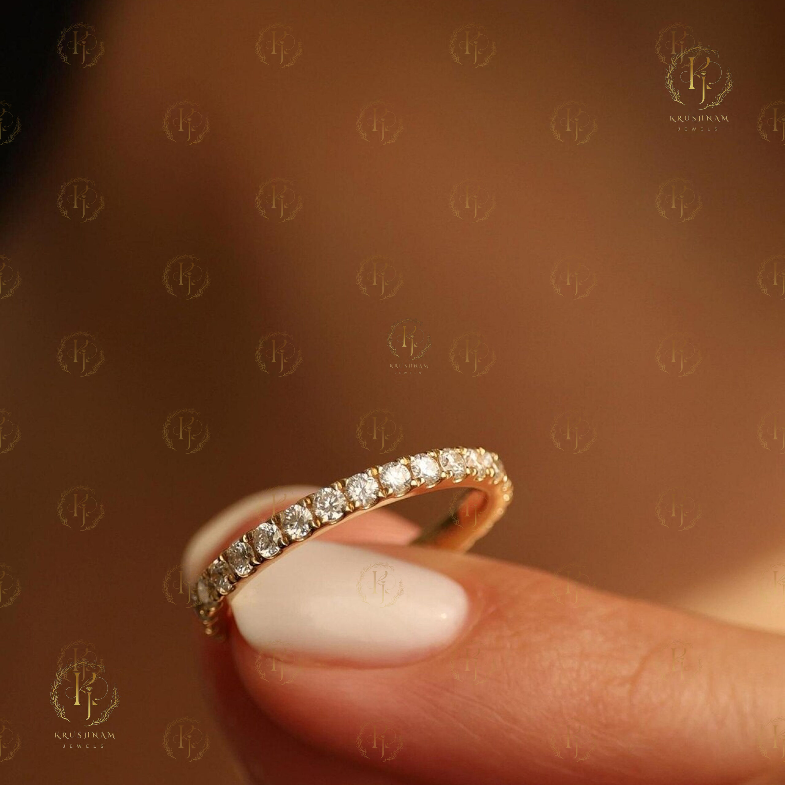 Small Round Diamond Ring with Yellow tone - Image 6
