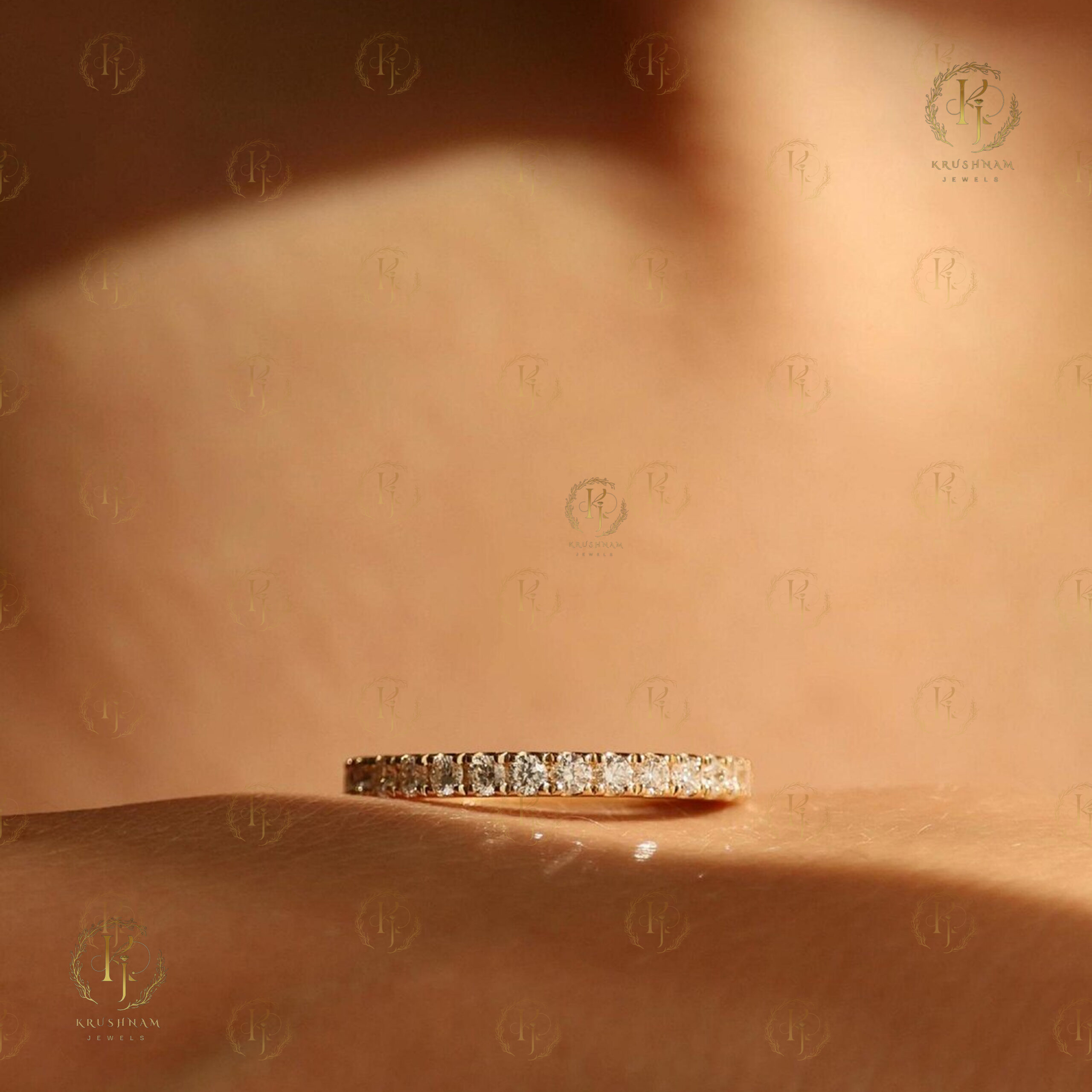 Small Round Diamond Ring with Yellow tone - Image 8
