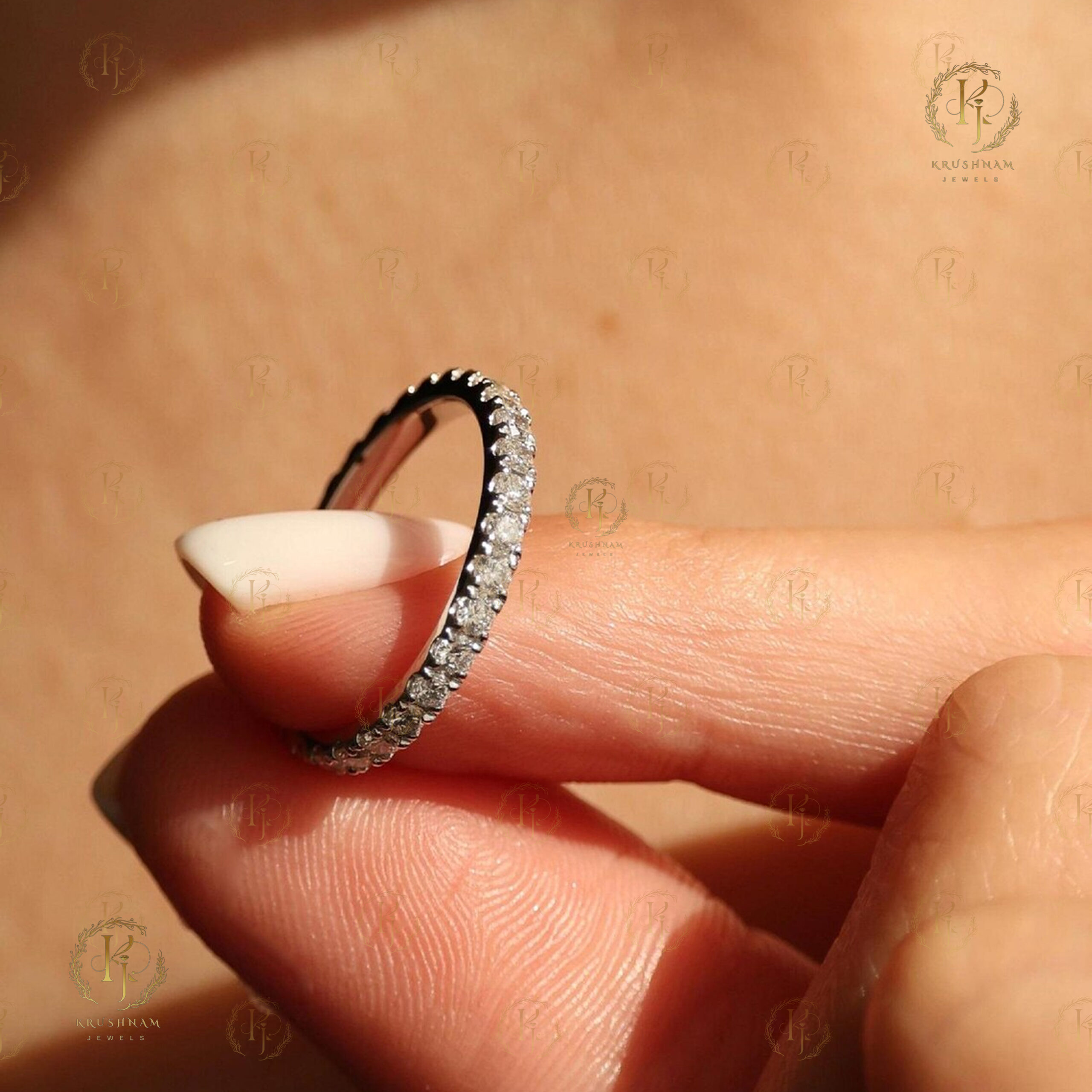 Small Round Diamond Ring with Yellow tone - Image 9